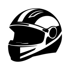 Motorcycle helmet vector icon. Racing team helmet vector illustration. - obrazy, fototapety, plakaty