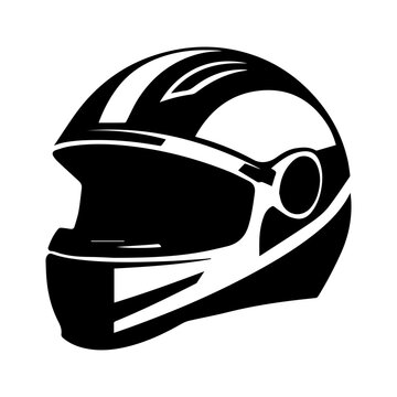 Motorcycle helmet vector icon. Racing team helmet vector illustration.
