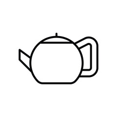 Kettle icon isolate white background vector stock illustration