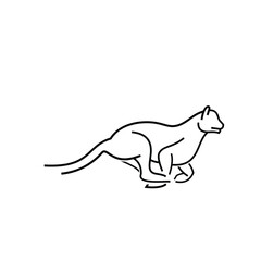 Fototapeta premium Cheetah Outline Logo