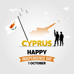 Creative Cyprus Independence Day social media post and web banner