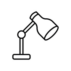 Table lamp icon isolate white background vector stock illustration