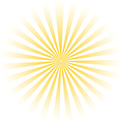 Transparent Sun ray background. Radial beam sunrise or sunset light retro design illustration. Light sunburst glowing background. 
