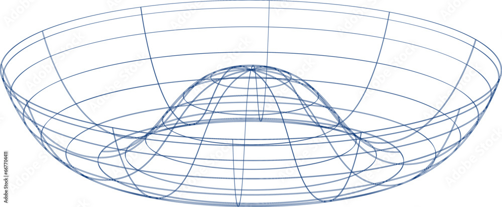 Poster geometric shape of sphere 3d design in technology style. abstract circle vector illustration.