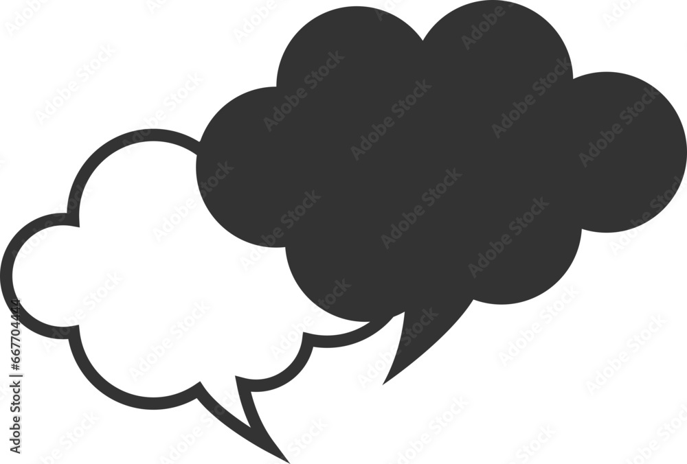 Poster talk bubble speech icon. blank empty bubbles vector design elements. chat on line symbol template. d