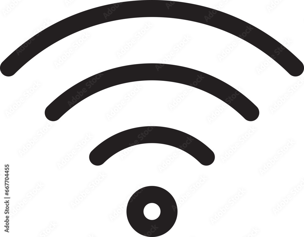 Aufkleber wi fi symbol signal connection. vector wireless internet technology sign. wifi network communication
