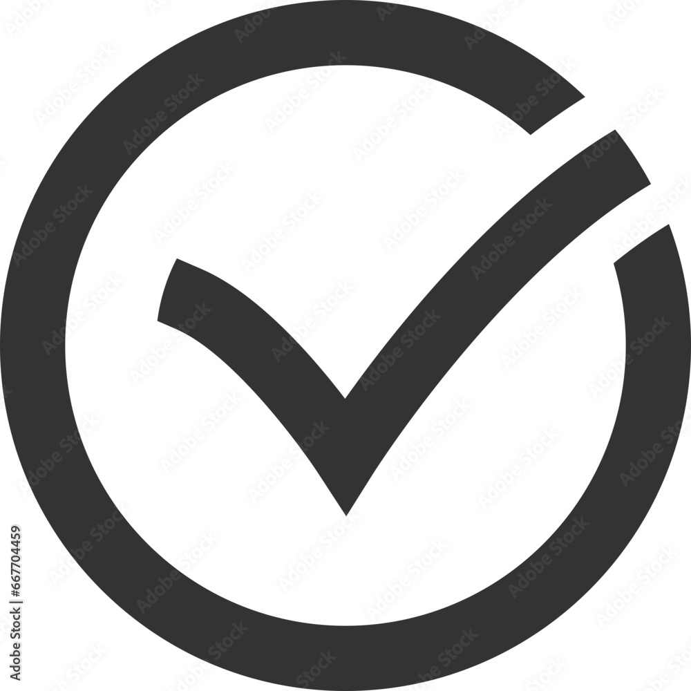 Poster check mark icon vector symbol design element.