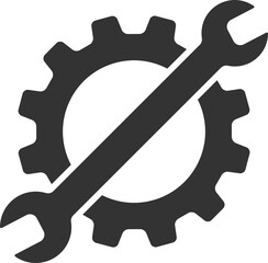 Tools vector wrench icon. Spanner logo design element. Key tool isolated on white background.