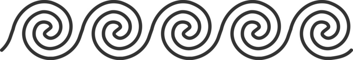 Waves vector design. Water wave icon. Wavy lines isolated.