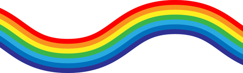 Fototapeta premium Rainbow vector illustration. Colorful abstract design. Color graphic symbol rain bow.