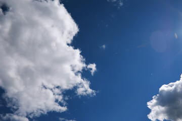 Summer blue sky cloud gradient light white background. Beauty clear cloudy in sunshine calm bright winter air bacground. Gloomy vivid cyan landscape in environment day horizon skyline view spring wind