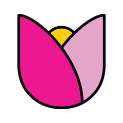 Flower icon design, illustration design