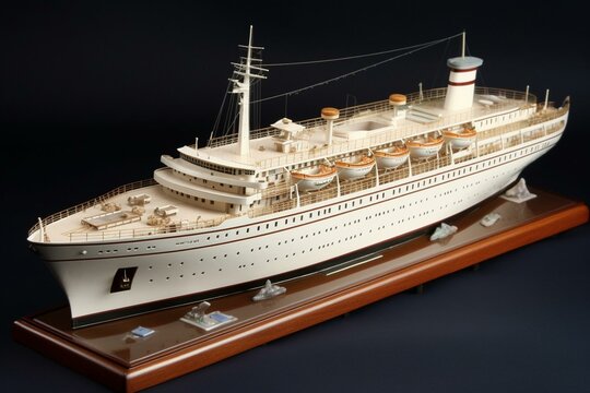 An airborne high-end cruise liner model. Generative AI