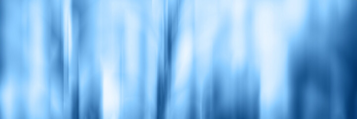 Blue blurred gradient background banner. Mixed motion texture. Panoramic web header. Wide screen abstract vertical lines wallpaper