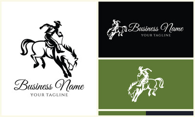 vector mustang horse logo template