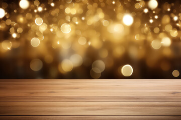 Golden particles on gold background, Chinese new year concept - obrazy, fototapety, plakaty