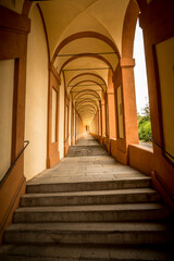 Fototapeta na wymiar The longest Portico in the world, The Portico di San Luca, Bologna, Italy