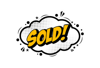 SOLD! comic background. vector illustration EPS 10	