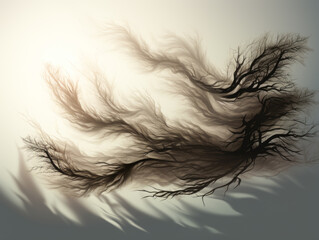 A shadow overlay effect achieved with isolated natural shadows on a transparent background.