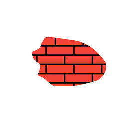 Obraz premium Cracked brick wall