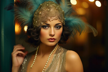 Vintage Glamour: 1920s Flapper Beauty