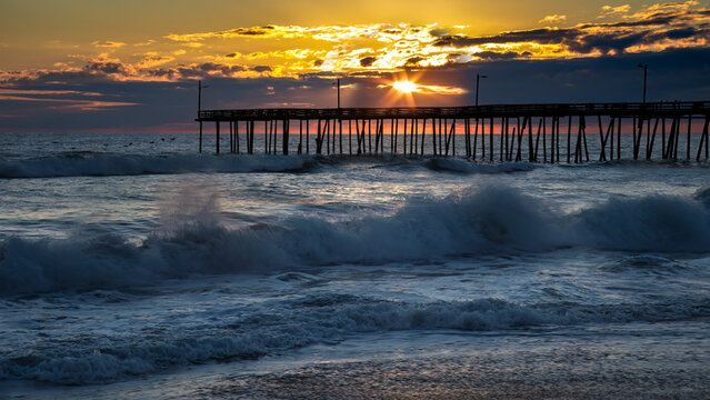 Oceon - Nags Head Pier Sunrise, Outerbanks, North Carolina