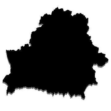 Belarus map silhouette