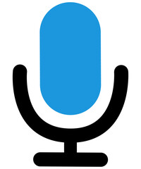 Icono de micrófono en fondo transparente