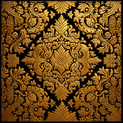 Gold background thai pattern 