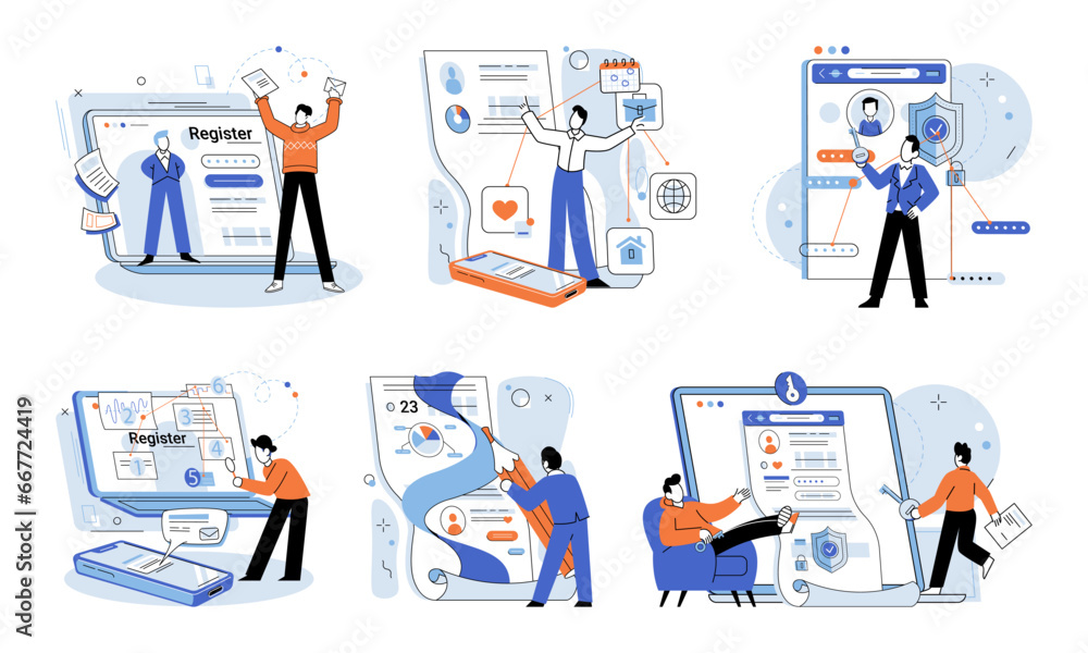 Aufkleber user authorization. vector illustration. internet connections should be secure to safeguard user dat