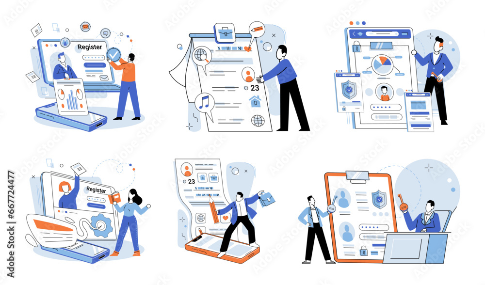 Aufkleber user authorization. vector illustration. user identity verification is crucial for secure online int