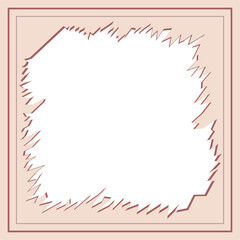 Beige retro photo frame vector design, Torn paper is a picture frame