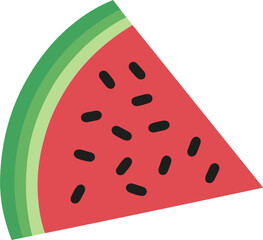 Watermelon illustration vector with transparent background  - obrazy, fototapety, plakaty