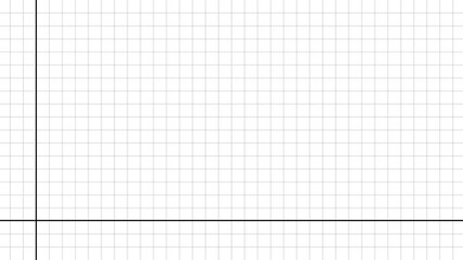 Graph white chart animation with lower left black lines target, grid lines background, maths paper, 4K