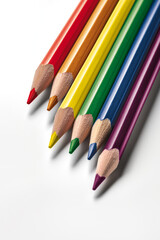 Fototapeta premium colored pencils forming the gay pride flag