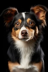 portrait of a black dog
