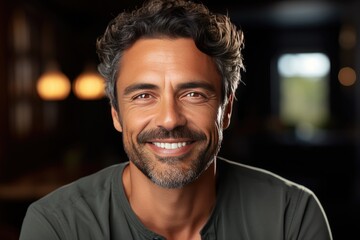Obraz premium portrait of a Latin, brazilian man smiling
