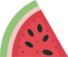 Watermelon slice illustration vector 