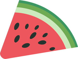 Watermelon slice illustration vector 