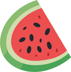 Watermelon slice illustration vector 