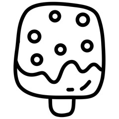 Illustration, cartoon, ice cream, hand drawn, easy to draw