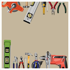 A collection of simple vector hand tool icons