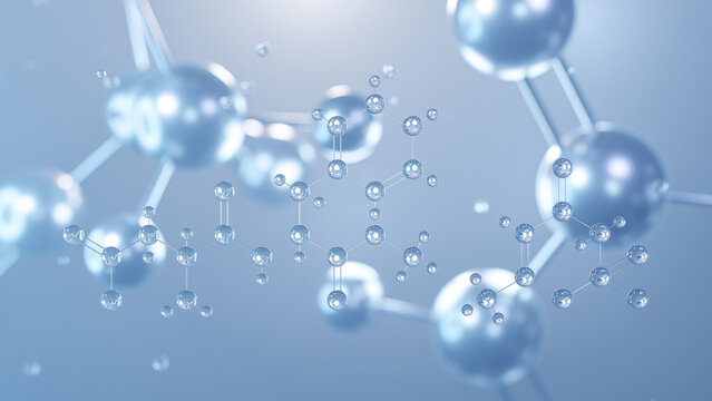 aspartame-acesulfame salt molecular structure 3d, flat model, artificial sweetener e962, structural chemical formula view from a microscope