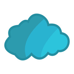 blue cloud vector cartoon 3d rendering