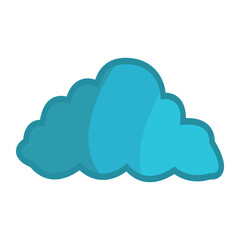 blue cloud vector cartoon 3d rendering
