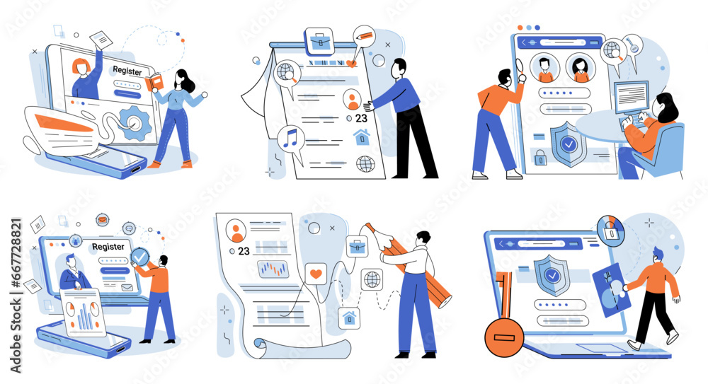 Poster account login. vector illustration. users must enter their login credentials to gain access to their