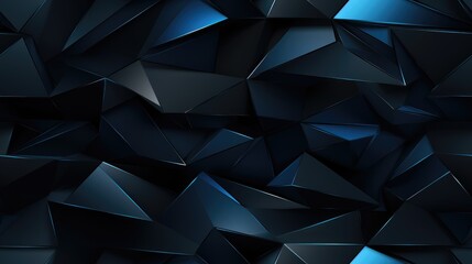 Modern black blue seamless background. Minimal. Color gradient. Dark. Web banner. Geometric shape. 3d effect. Lines stripes triangles. Design. Futuristic. Cut paper or metal effect. Luxury. Premium.