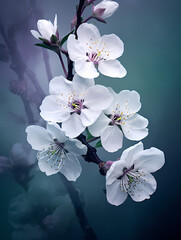 Purple flowers background wallpaper poster PPT