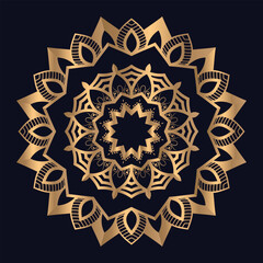 New mandala islamic decoration background template illustration icon vector