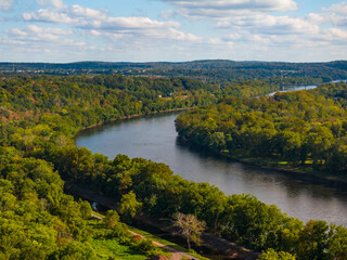 Fototapeta na wymiar Delaware river from an aerial view